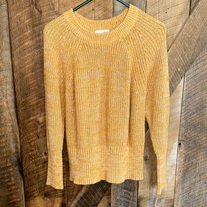 Universal Threads Chunky Crewneck Mustard Sweater Cotton Blend Size Large. B15